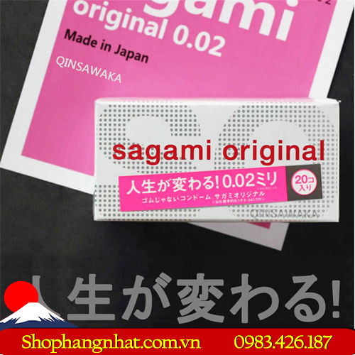 Bao Cao Su Sagami Original 002 hồng Nhật Bản 12 miếng